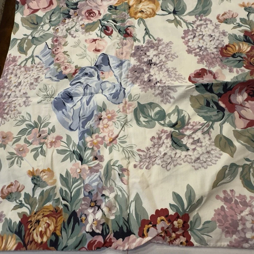 Vtg Ralph Lauren Allison Standard Pillowcase Cotton 18x30 White USA CottageCore